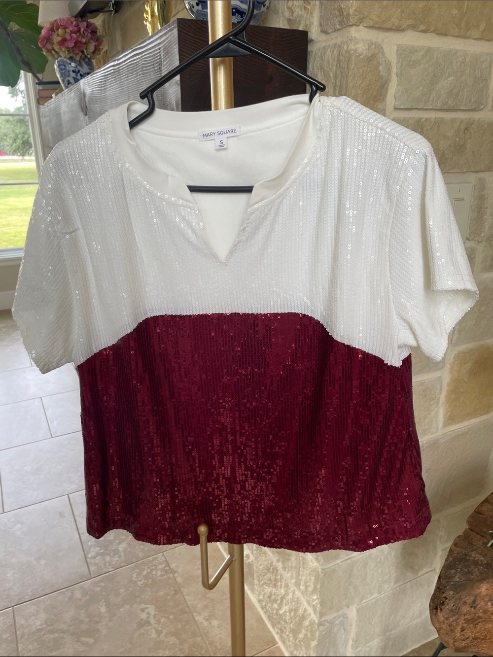 Aggie Game Day Sequin Blouse